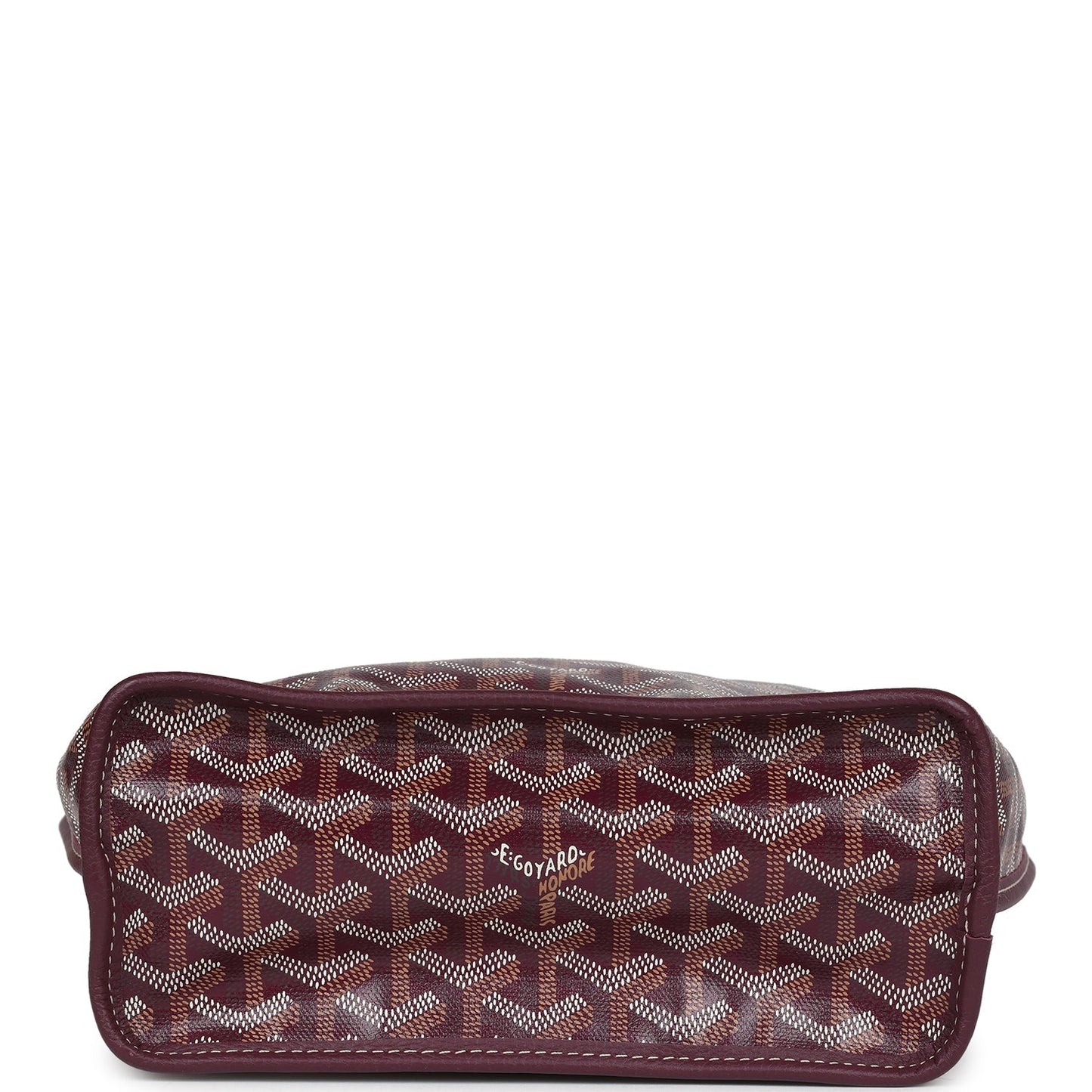 Goyard Goyardine Burgundy Anjou Mini Bag Palladium Hardware