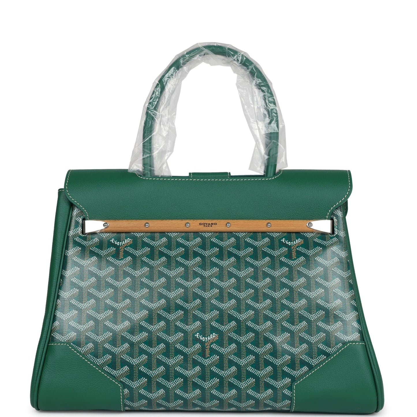 Goyard Saigon Tote Green Goyardine Canvas Palladium Hardware