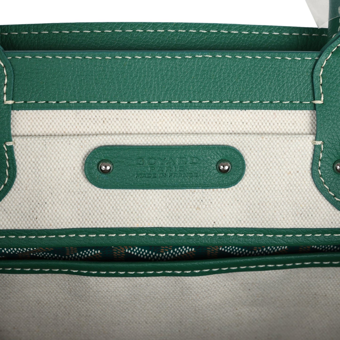 Goyard Saigon Tote Green Goyardine Canvas Palladium Hardware