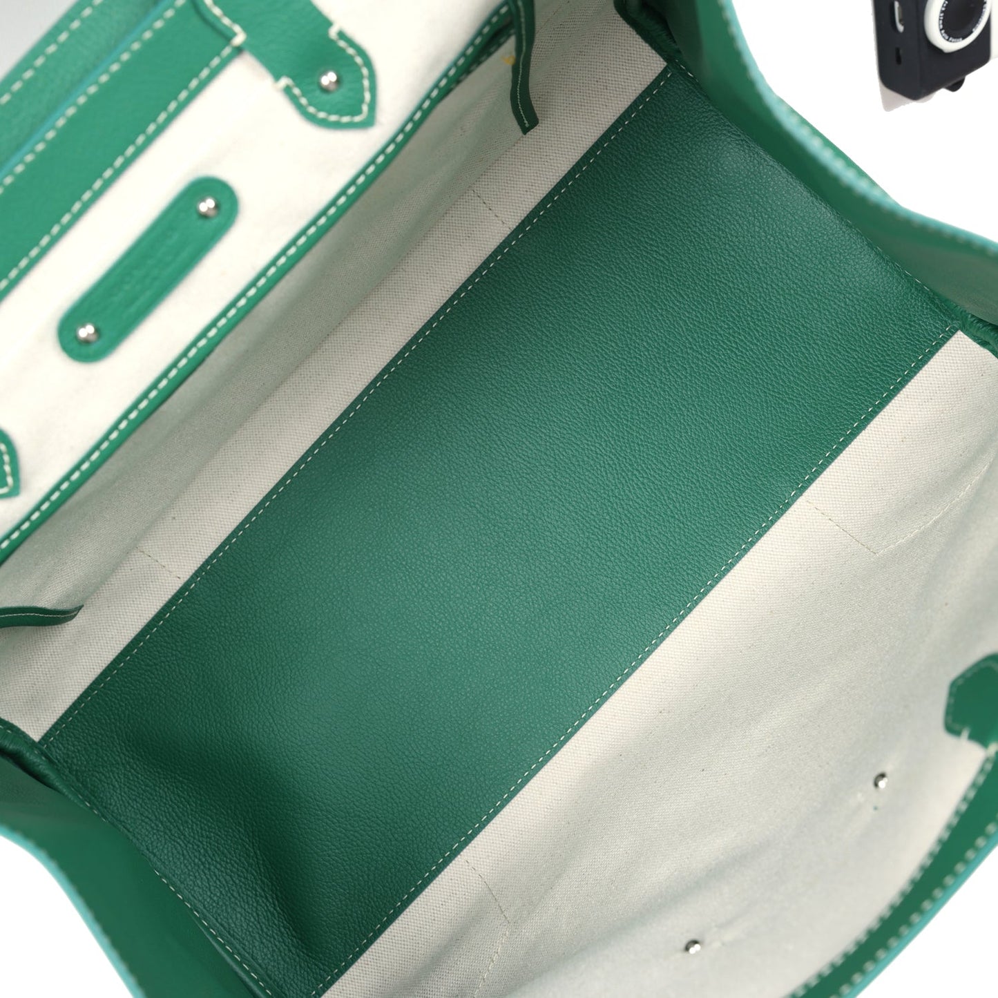 Goyard Saigon Tote Green Goyardine Canvas Palladium Hardware