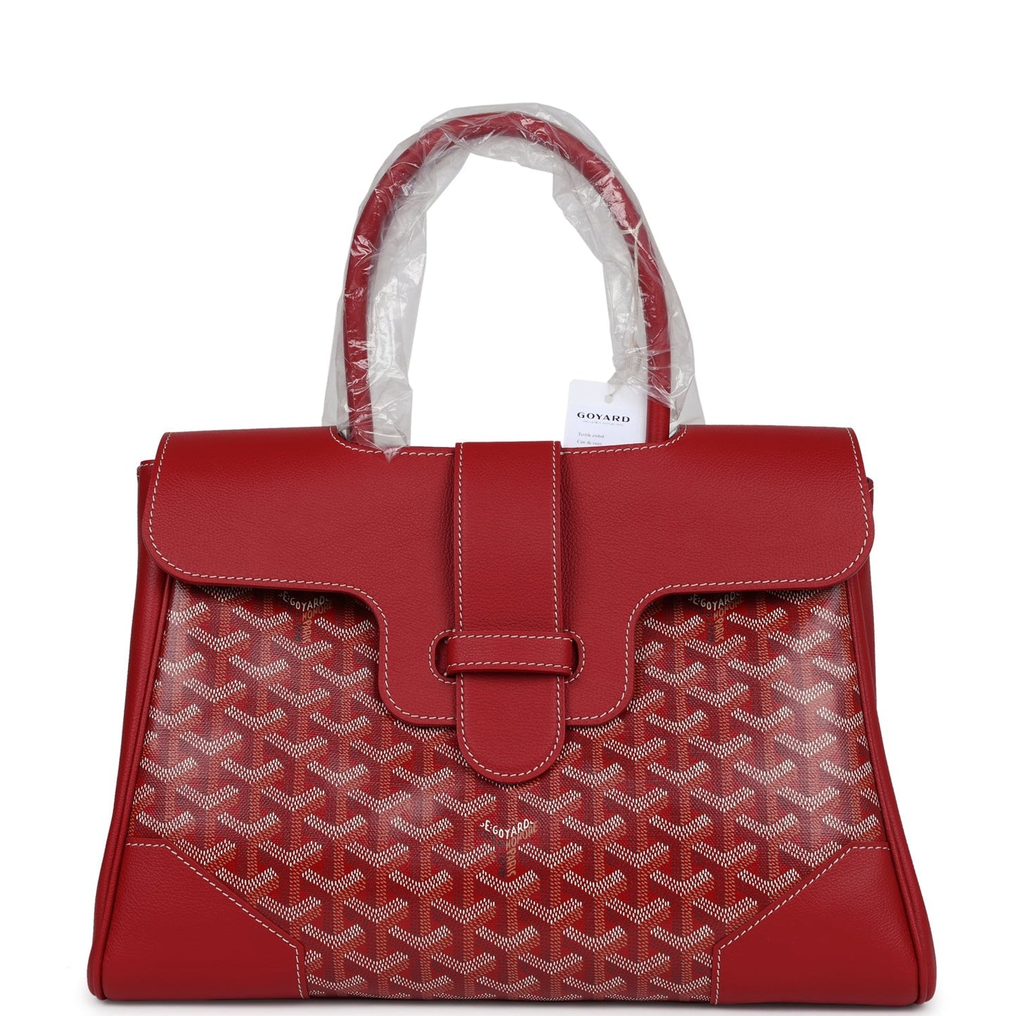 Goyard Saigon Tote Red Goyardine Canvas Palladium Hardware