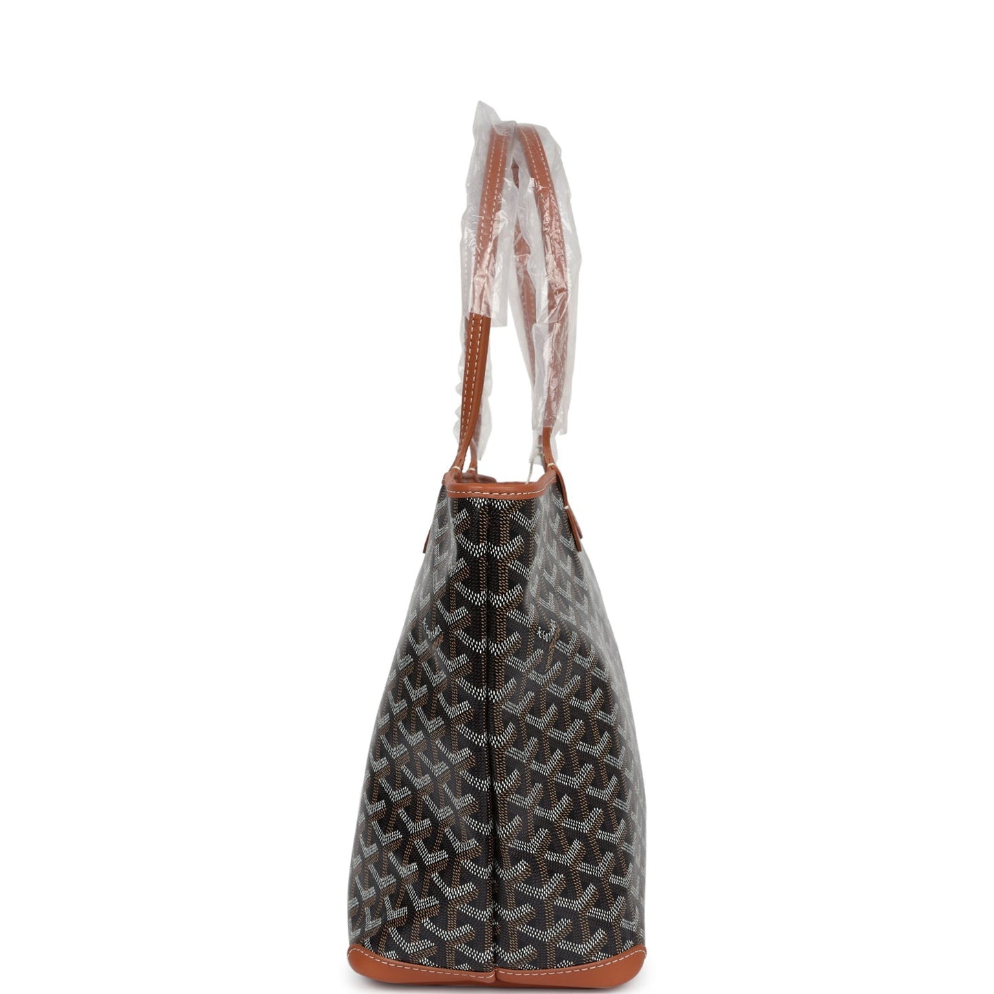 Goyard Goyardine Black and Brown Artois PM Palladium Hardware