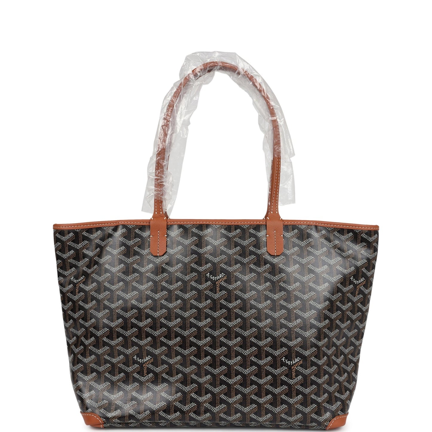 Goyard Goyardine Black and Brown Artois PM Palladium Hardware