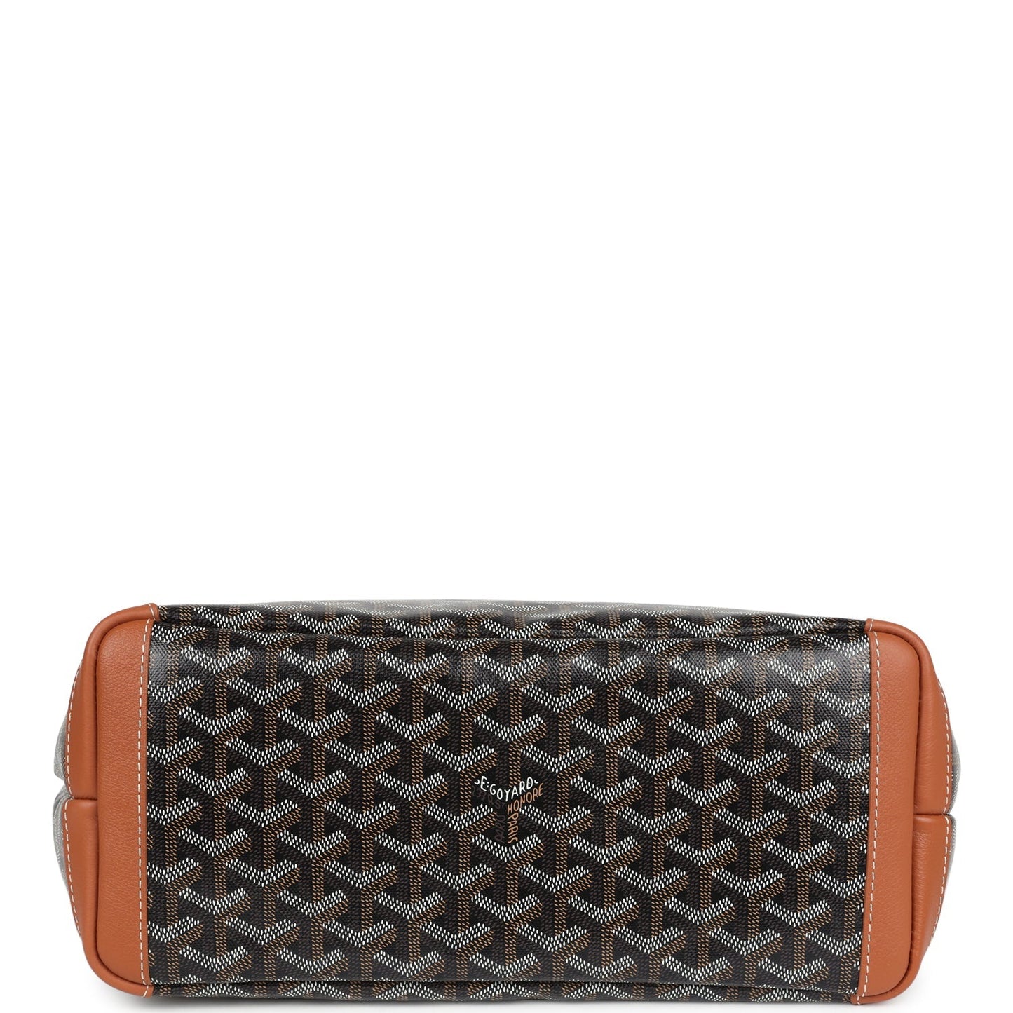 Goyard Goyardine Black and Brown Artois PM Palladium Hardware