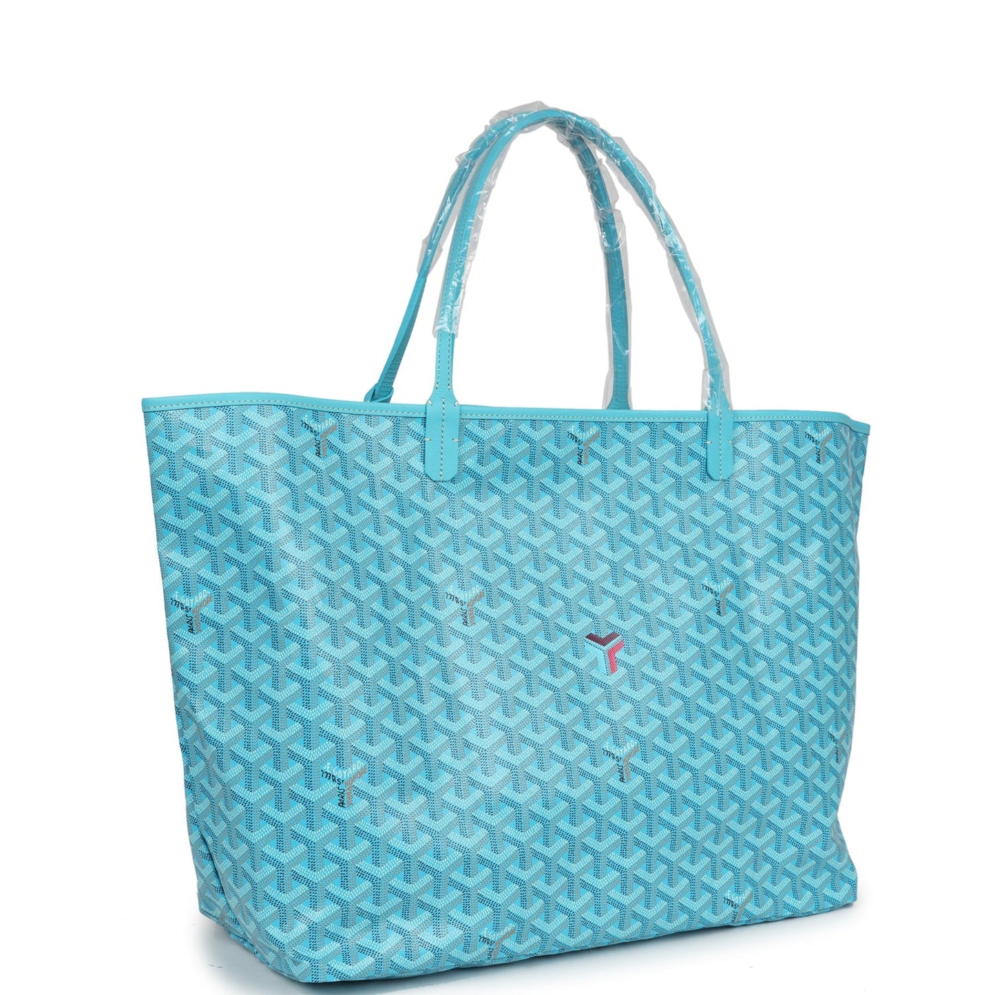 Goyard Goyardine Turquoise St. Louis GM Tote Bag Palladium Hardware Balance Due for KS