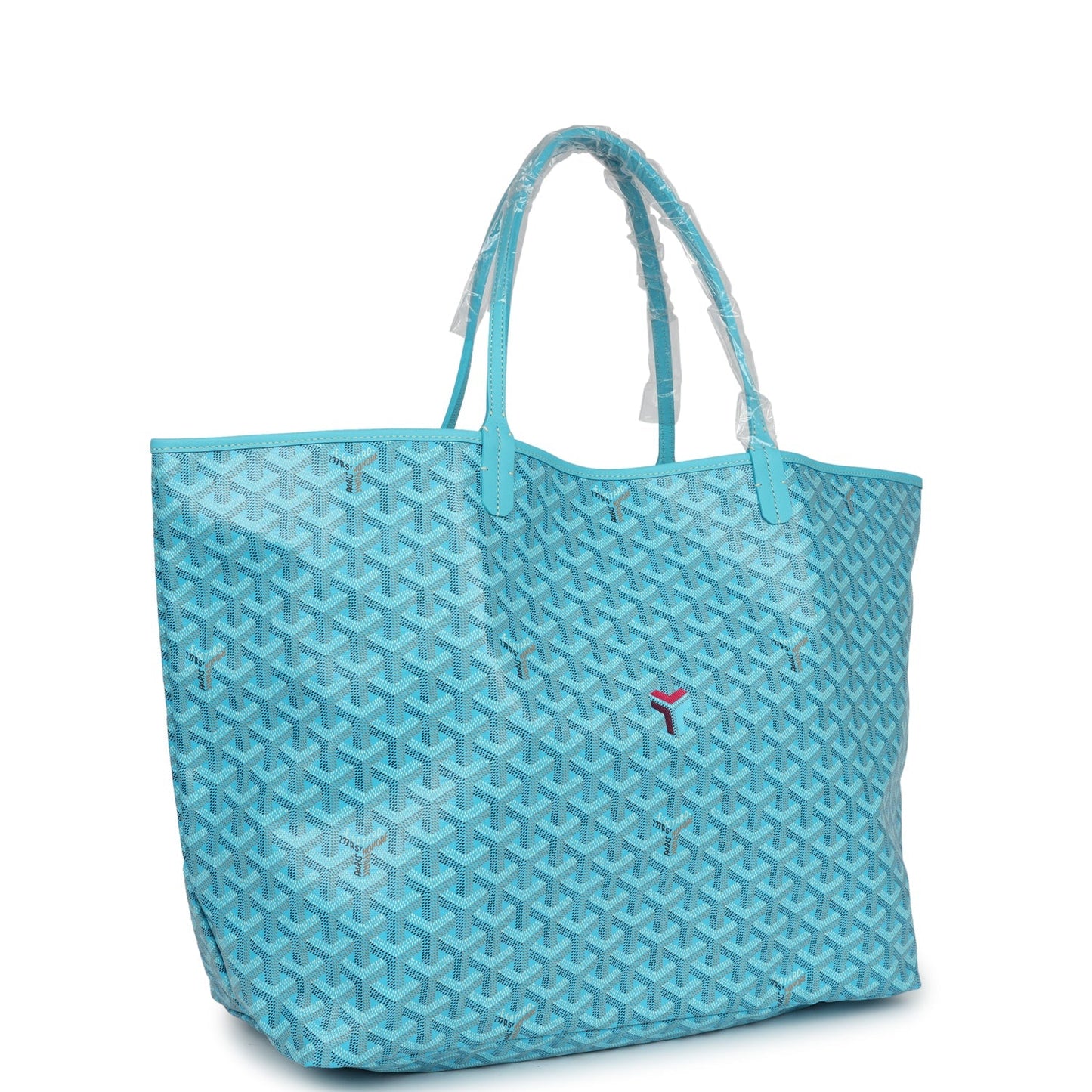 Goyard Goyardine Turquoise St. Louis GM Tote Bag Palladium Hardware