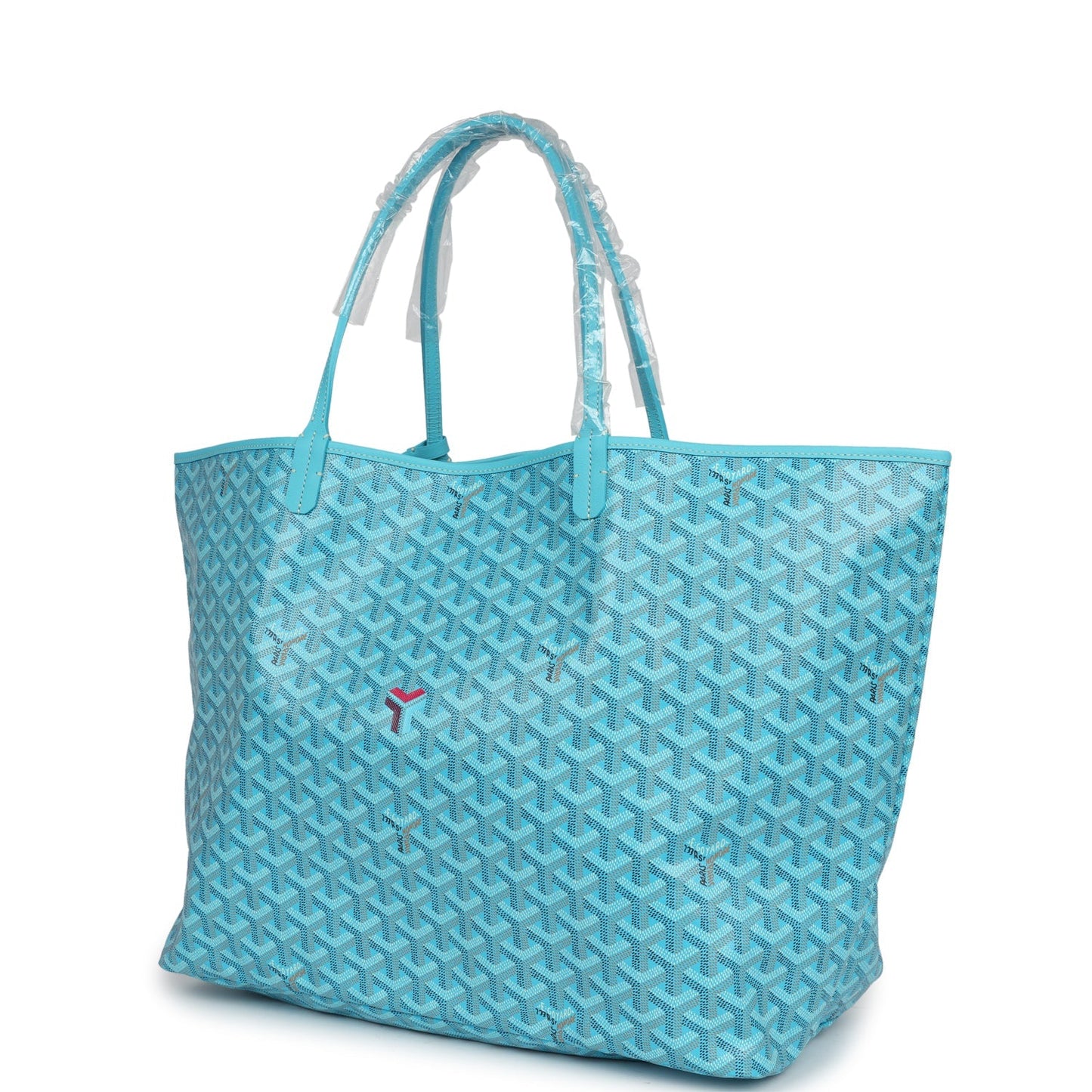 Goyard Goyardine Turquoise St. Louis GM Tote Bag Palladium Hardware