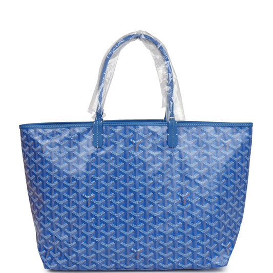 Goyard Goyardine Blue St. Louis PM Tote Bag Palladium Hardware