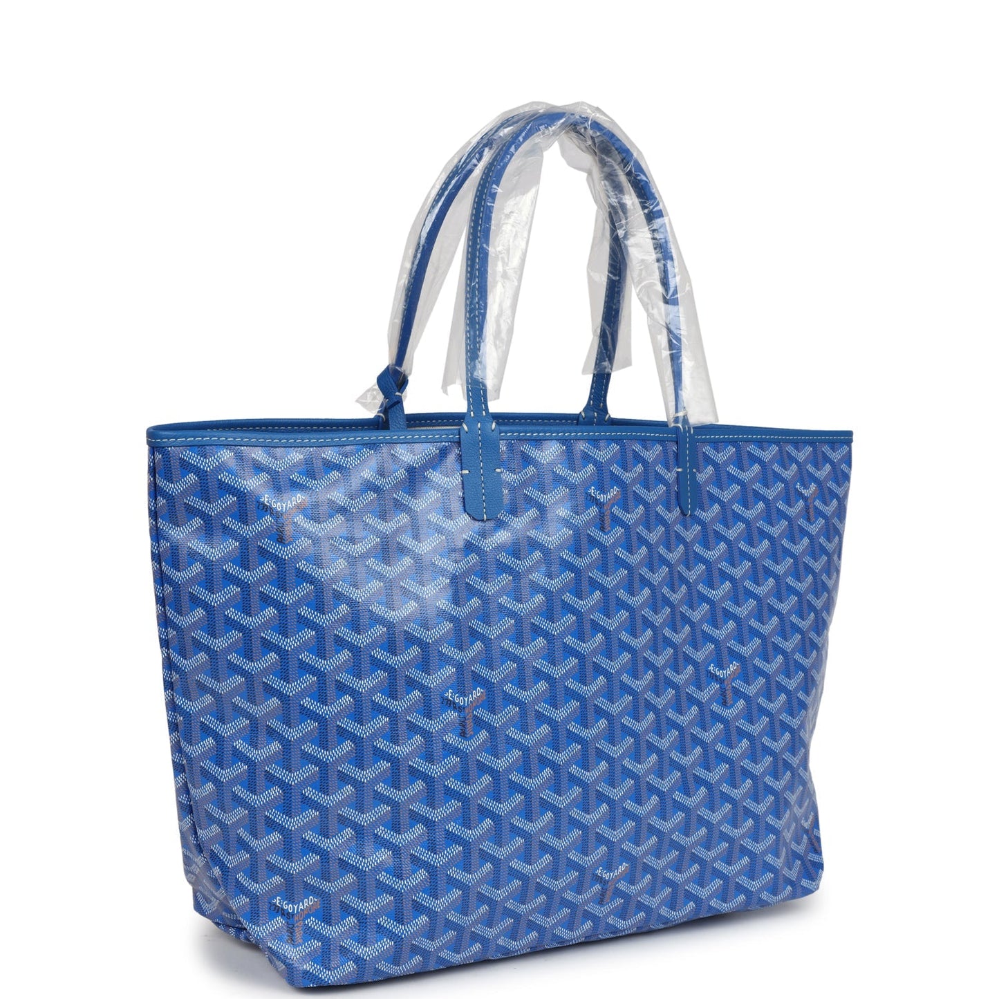 Goyard Goyardine Blue St. Louis PM Tote Bag Palladium Hardware