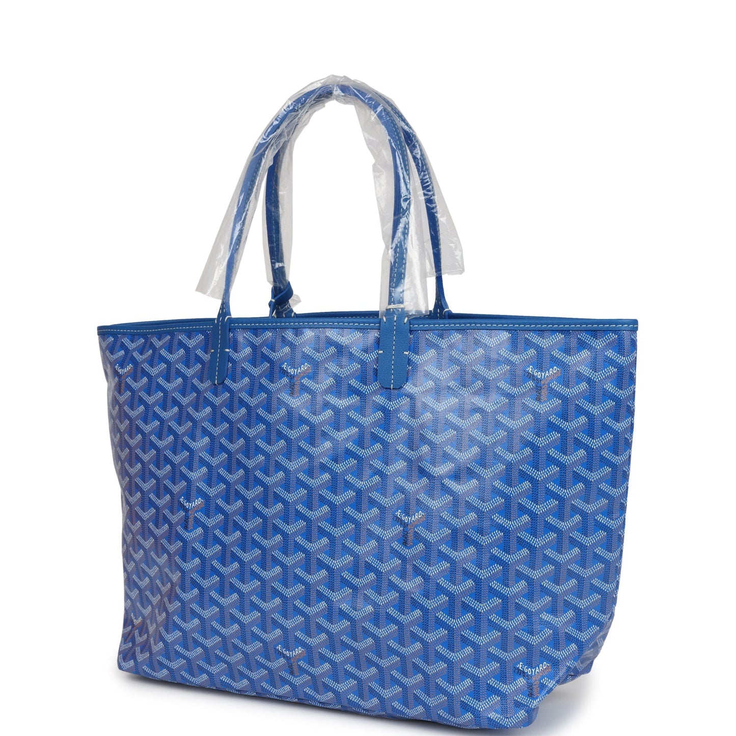 Goyard Goyardine Blue St. Louis PM Tote Bag Palladium Hardware