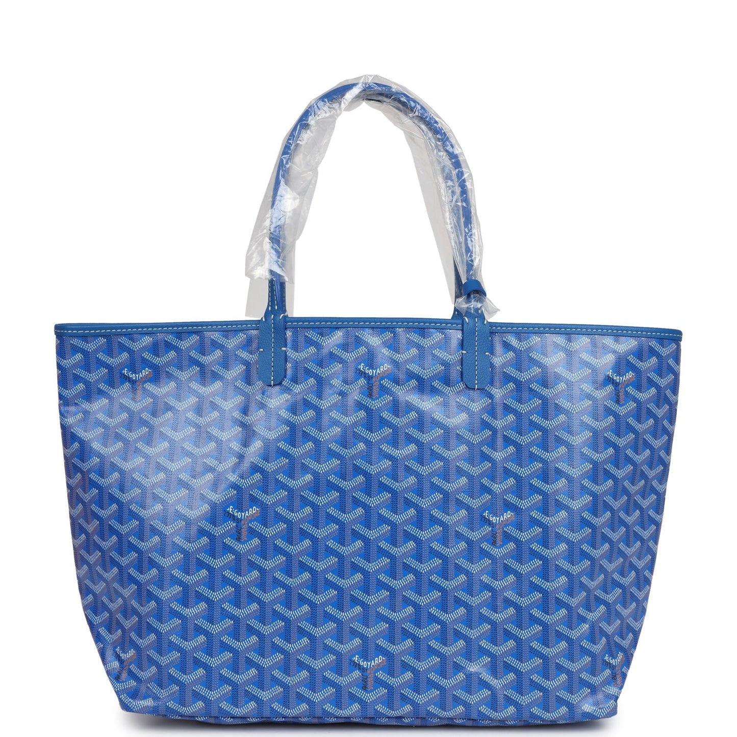 Goyard Goyardine Blue St. Louis PM Tote Bag Palladium Hardware