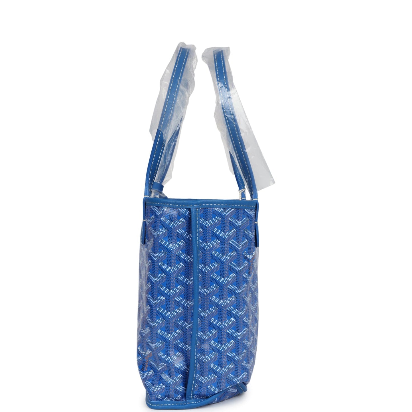 Goyard Goyardine Anjou Sky Blue Mini Bag Palladium Hardware