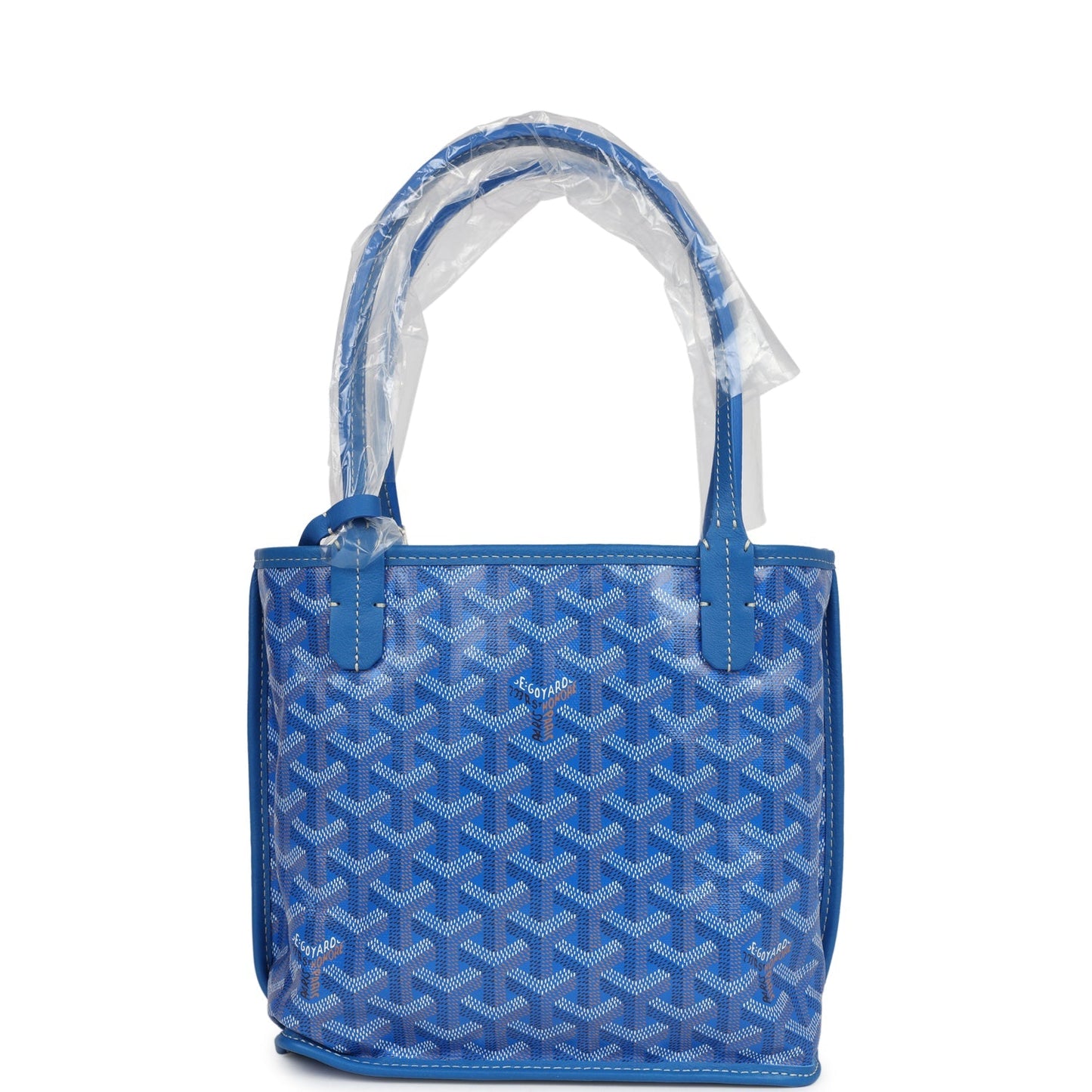 Goyard Goyardine Anjou Sky Blue Mini Bag Palladium Hardware