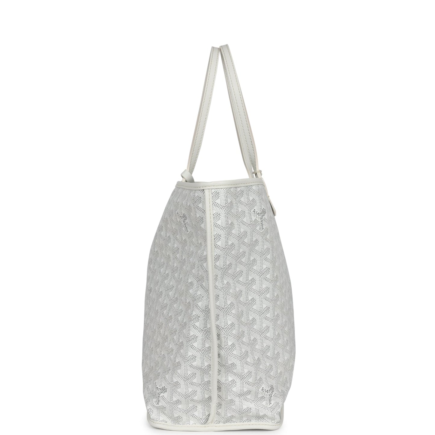 Goyard Goyardine White Anjou PM Reversible Tote Bag Palladium Hardware