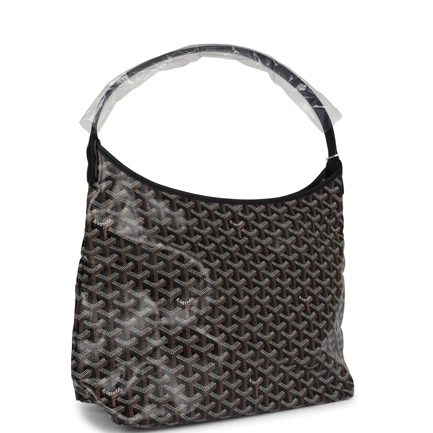 Goyard Goyardine Black Boheme Hobo Bag Palladium Hardware