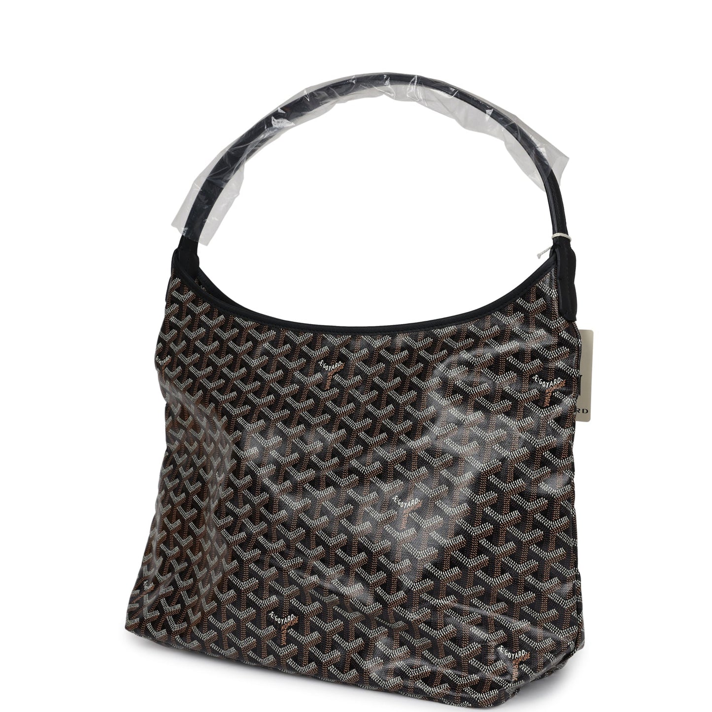 Goyard Goyardine Black Boheme Hobo Bag Palladium Hardware