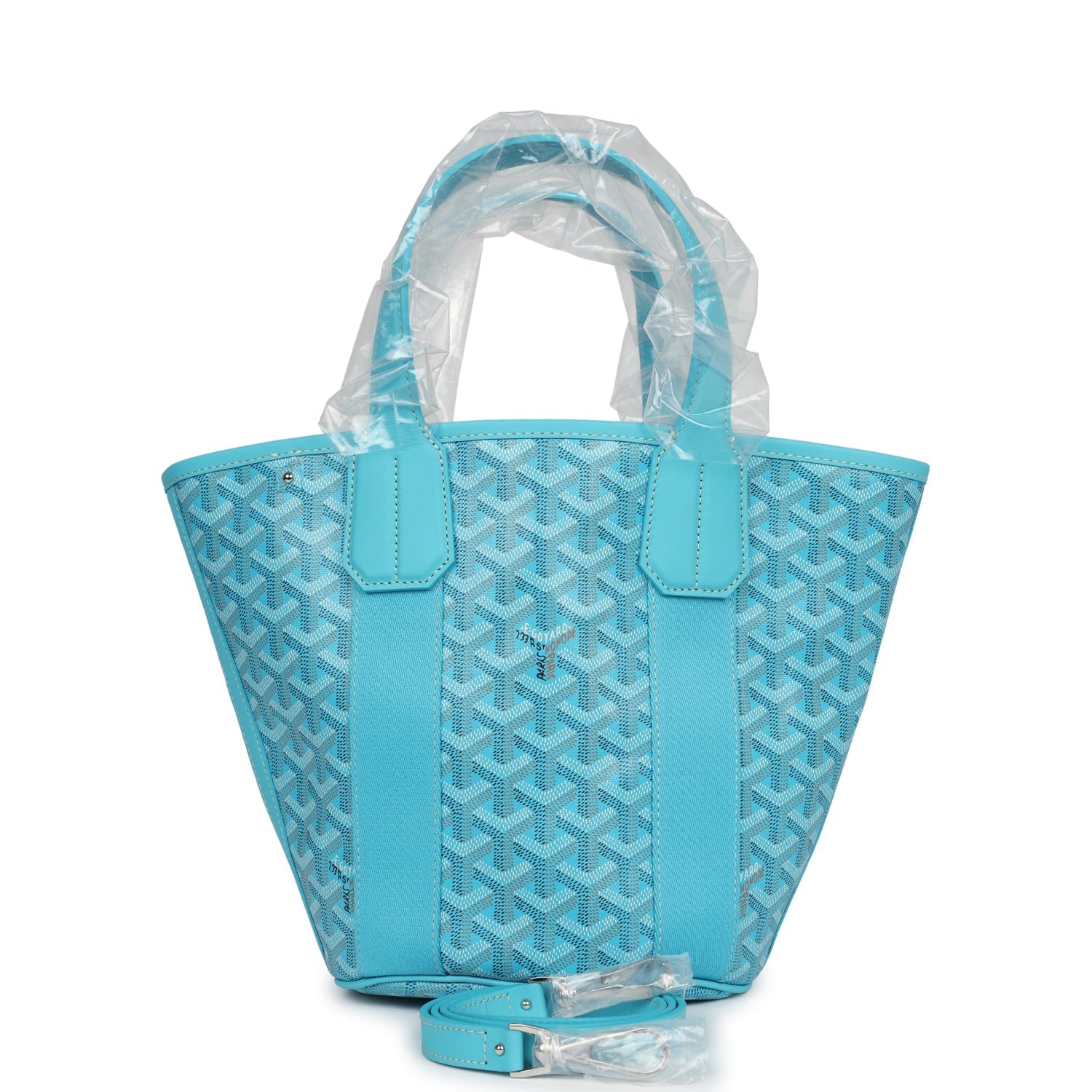 Goyard Goyardine Belharra PM Turquoise Tote Palladium Hardware - Bob Flawless Skincare 