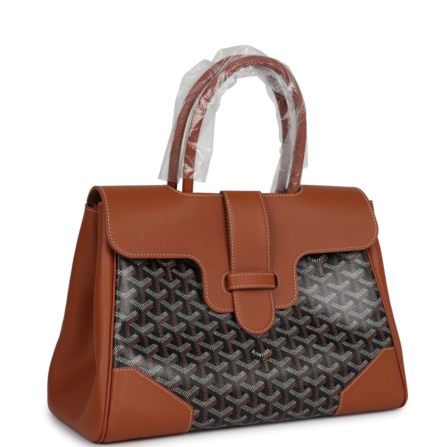 Goyard Saigon Tote Black & Brown Goyardine Canvas Palladium Hardware - Bob Flawless Skincare 