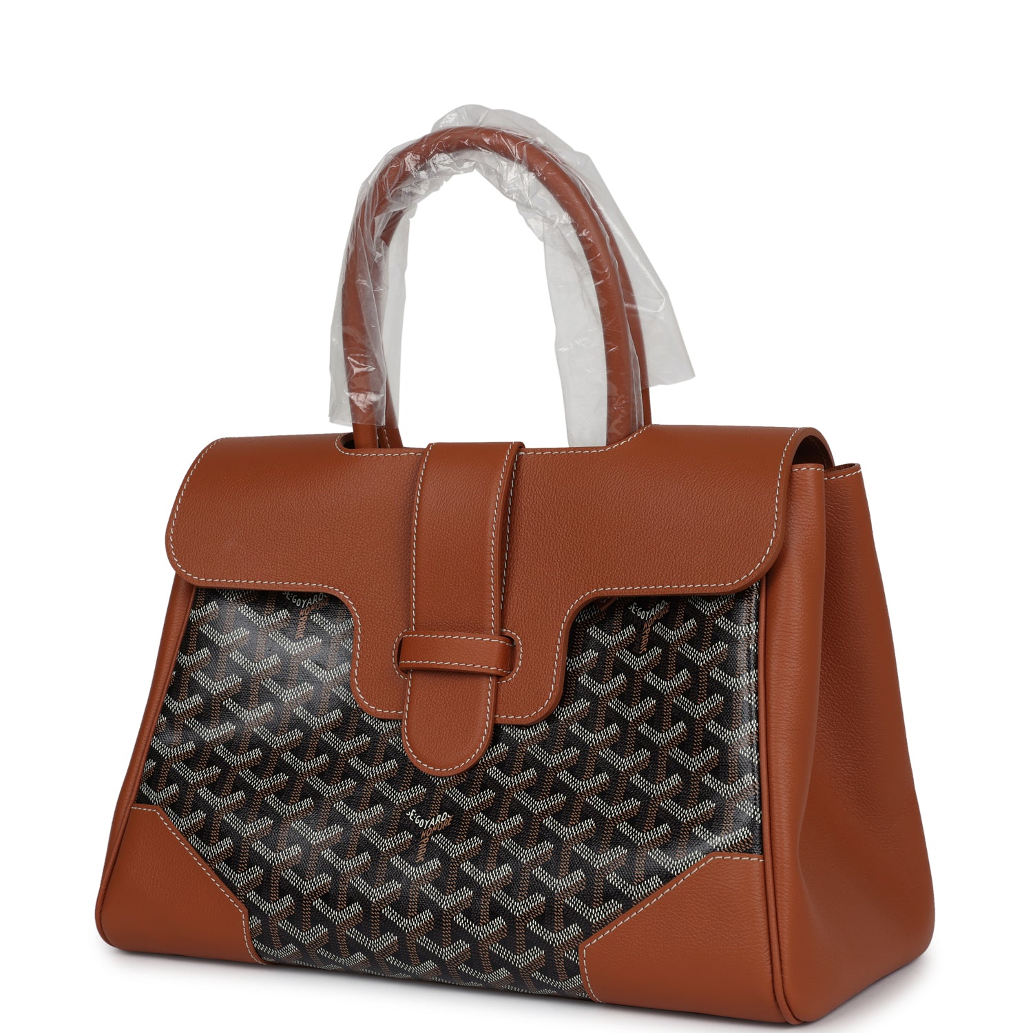 Goyard Saigon Tote Black & Brown Goyardine Canvas Palladium Hardware - Bob Flawless Skincare 