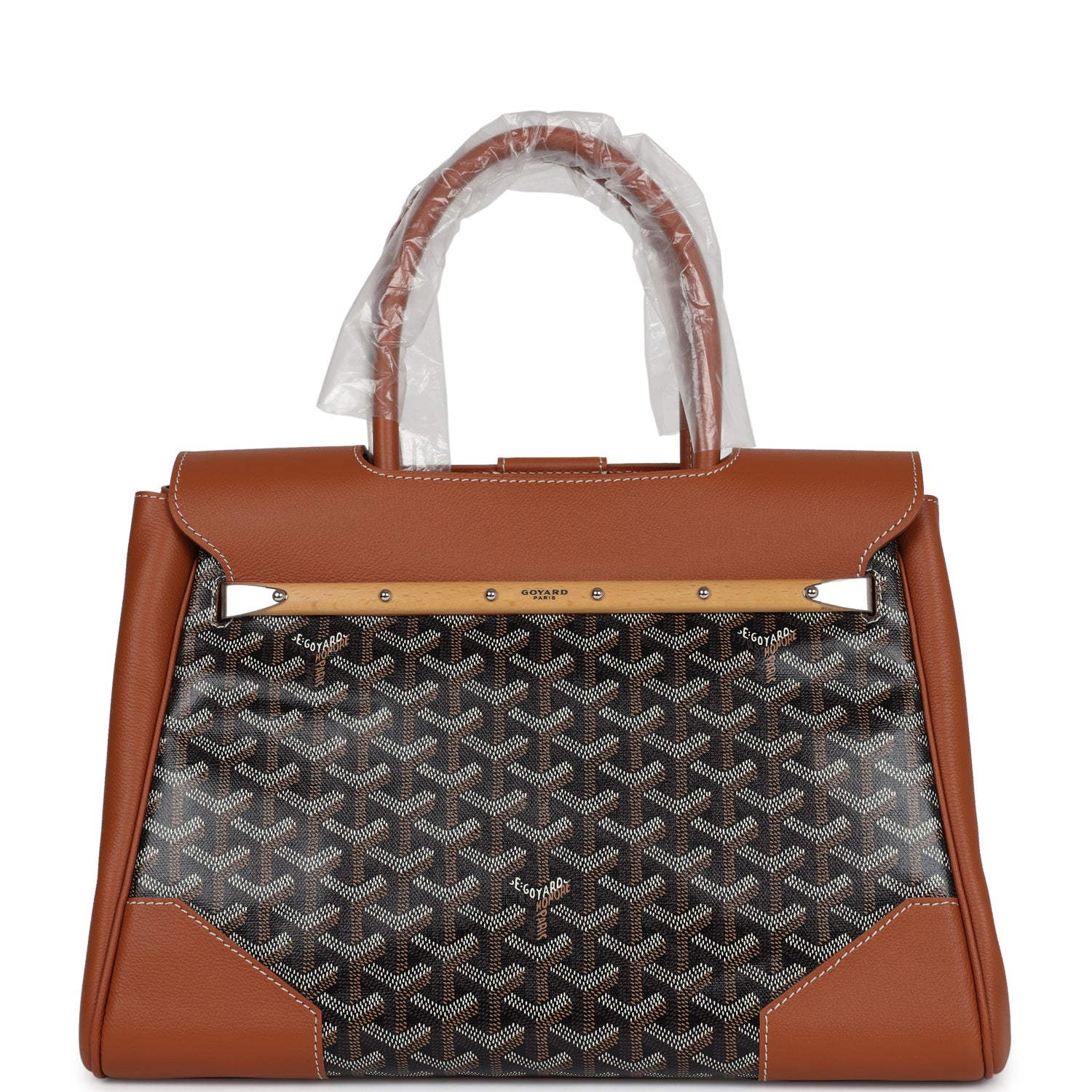 Goyard Saigon Tote Black & Brown Goyardine Canvas Palladium Hardware - Bob Flawless Skincare 