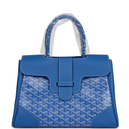 Goyard Saigon Tote Sky Blue Goyardine Canvas Palladium Hardware - Bob Flawless Skincare 