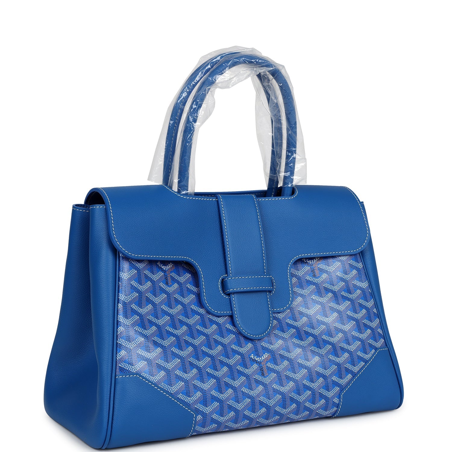 Goyard Saigon Tote Sky Blue Goyardine Canvas Palladium Hardware - Bob Flawless Skincare 