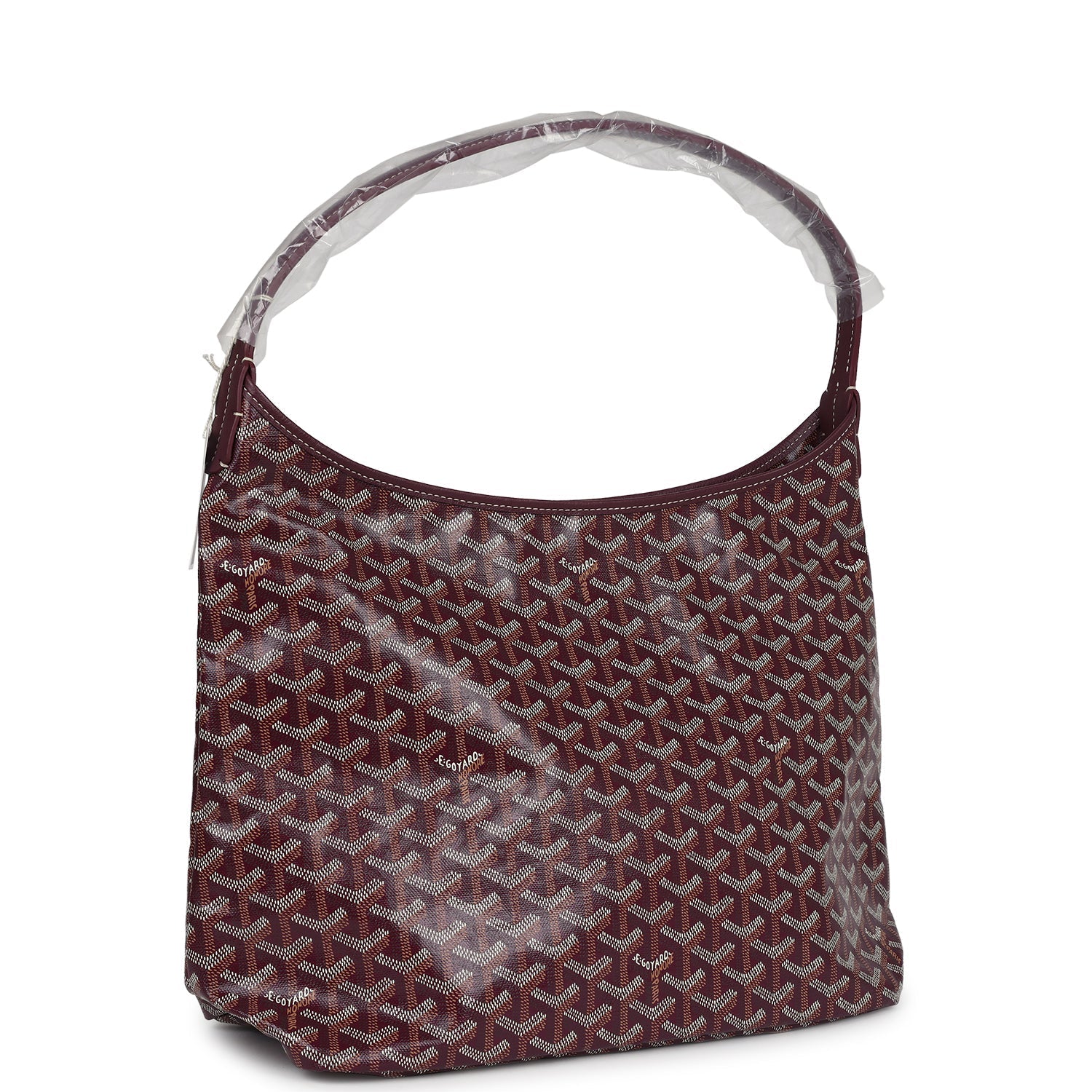 Goyard Goyardine Burgundy Boheme Hobo Bag Palladium Hardware - Bob Flawless Skincare 