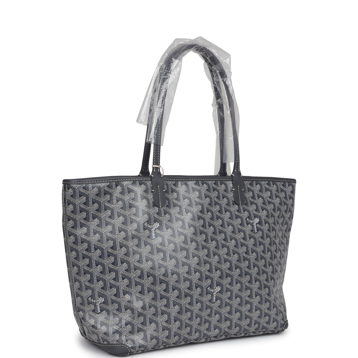 Goyard Goyardine Artois Tote PM Grey Canvas & Chevroches Calfskin Palladium Hardware - Bob Flawless Skincare 