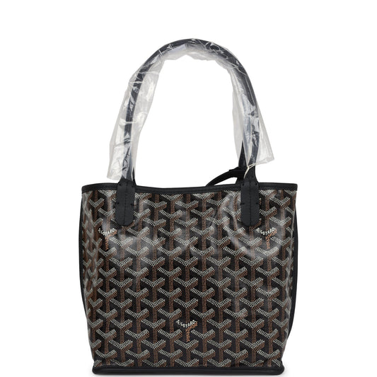 Goyard Goyardine Black Anjou Mini Bag Palladium Hardware - Bob Flawless Skincare 