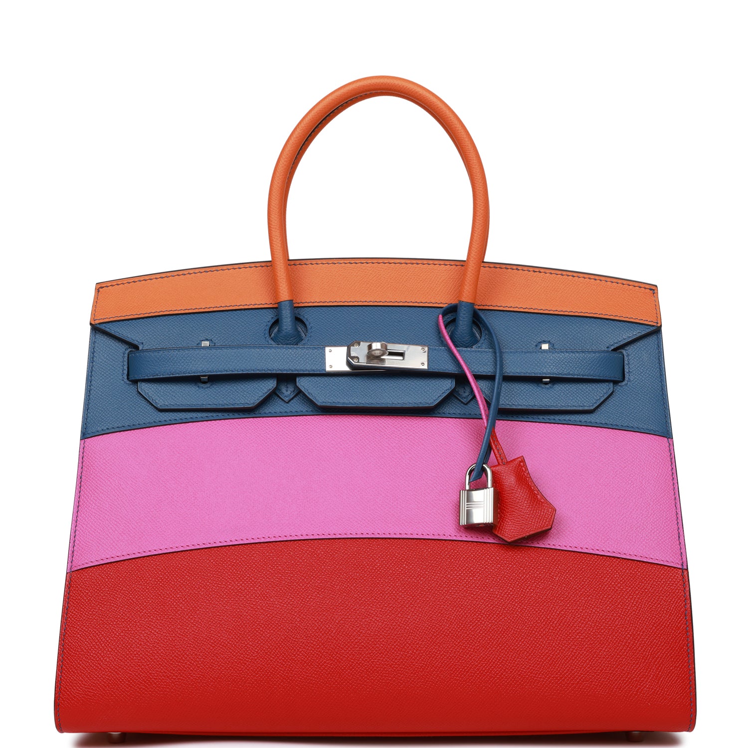 Hermes "Sunset" Birkin Sellier 35 Rainbow Epsom Palladium Hardware - Sourced - Bob Flawless Skincare 