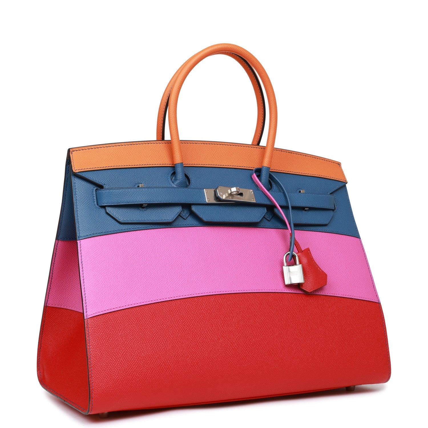 Hermes "Sunset" Birkin Sellier 35 Rainbow Epsom Palladium Hardware - Sourced - Bob Flawless Skincare 