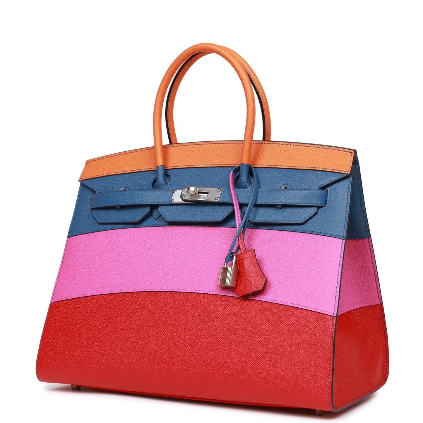 Hermes "Sunset" Birkin Sellier 35 Rainbow Epsom Palladium Hardware - Sourced - Bob Flawless Skincare 