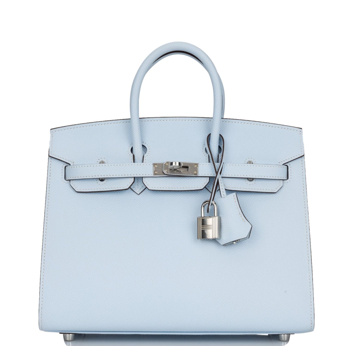 Hermes Birkin Sellier 25 Bleu Brume Epsom Palladium Hardware