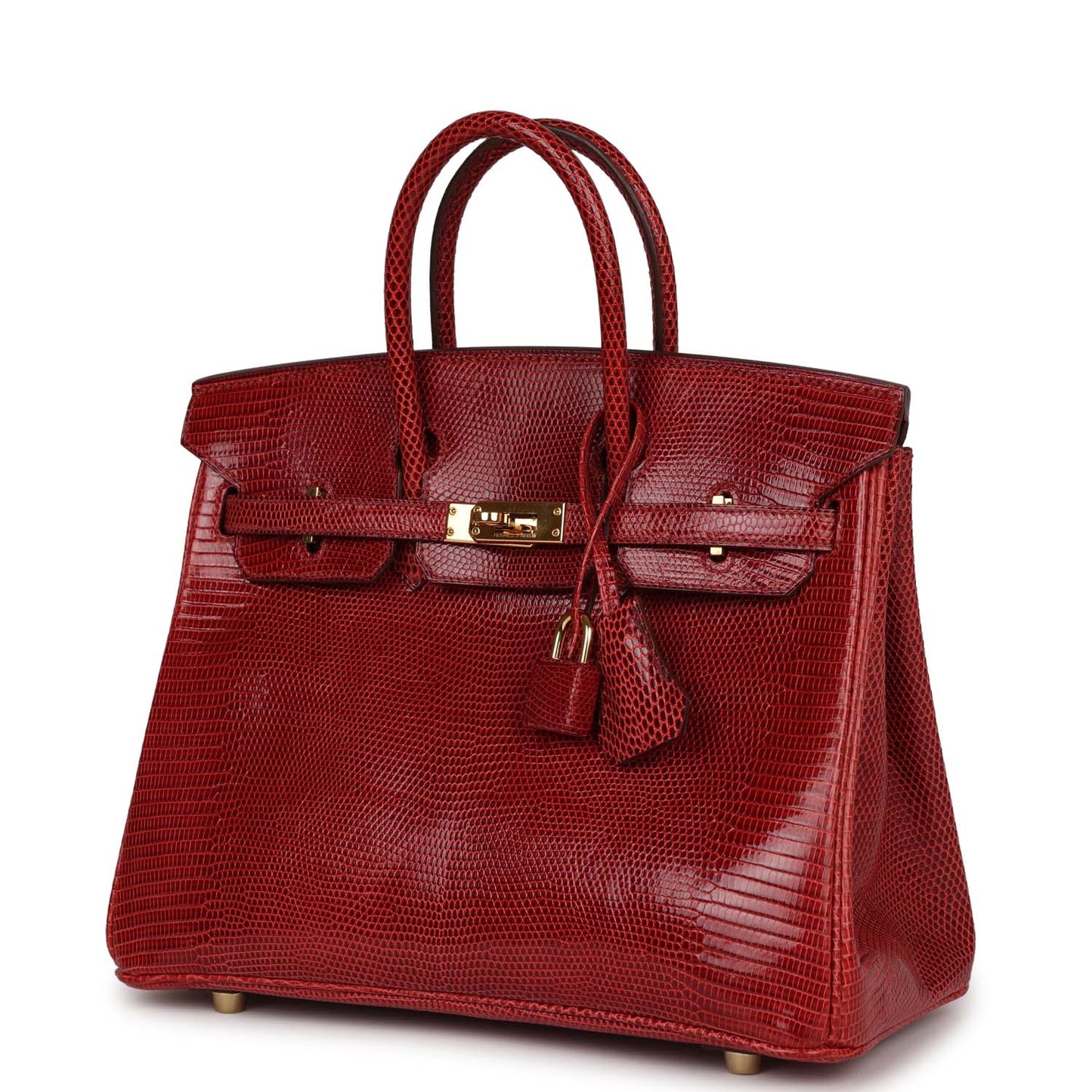 Pre-owned Hermes Birkin 25 Rouge Moyen Salvator Lizard Gold Hardware FOR MR ONLY