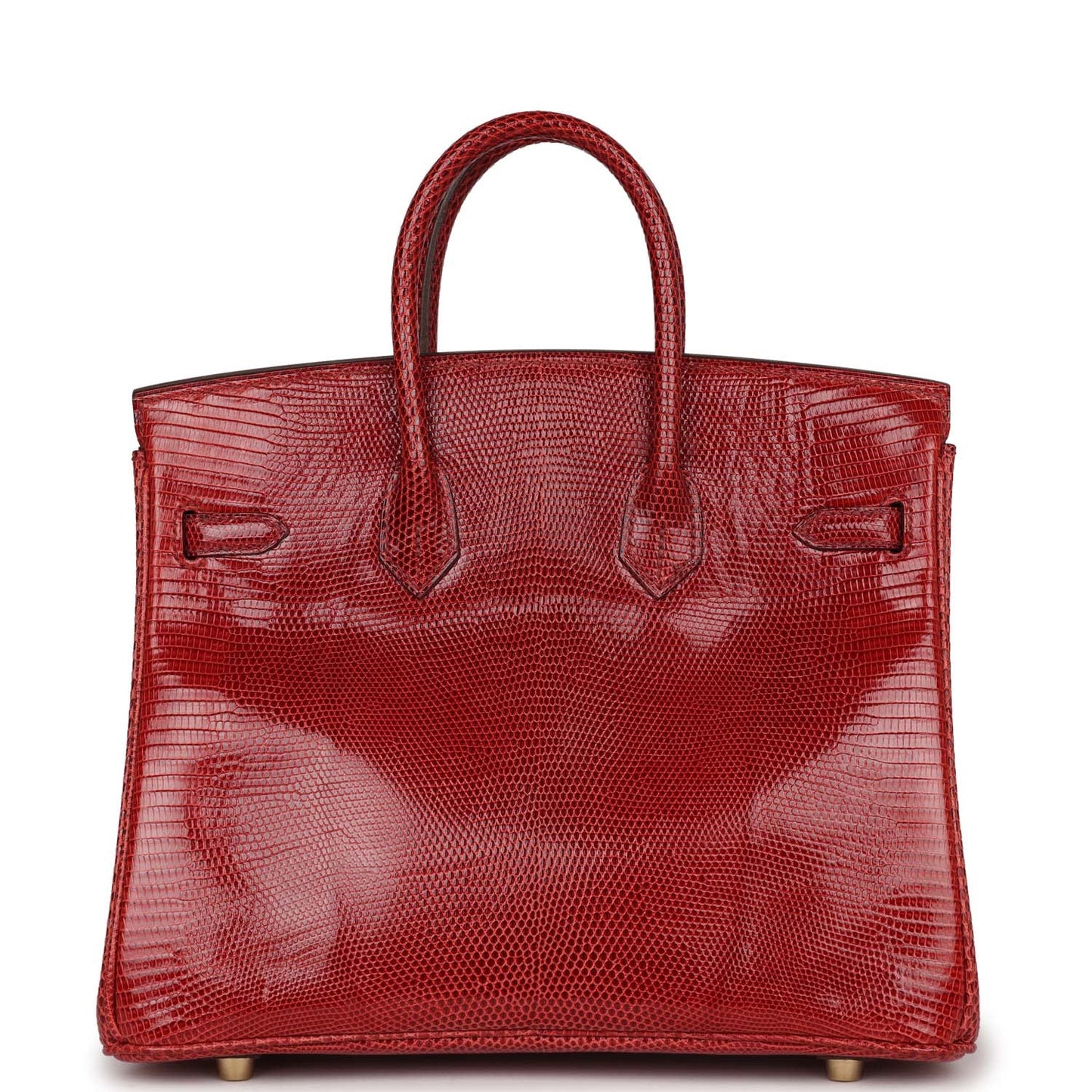 Pre-owned Hermes Birkin 25 Rouge Moyen Salvator Lizard Gold Hardware FOR MR ONLY