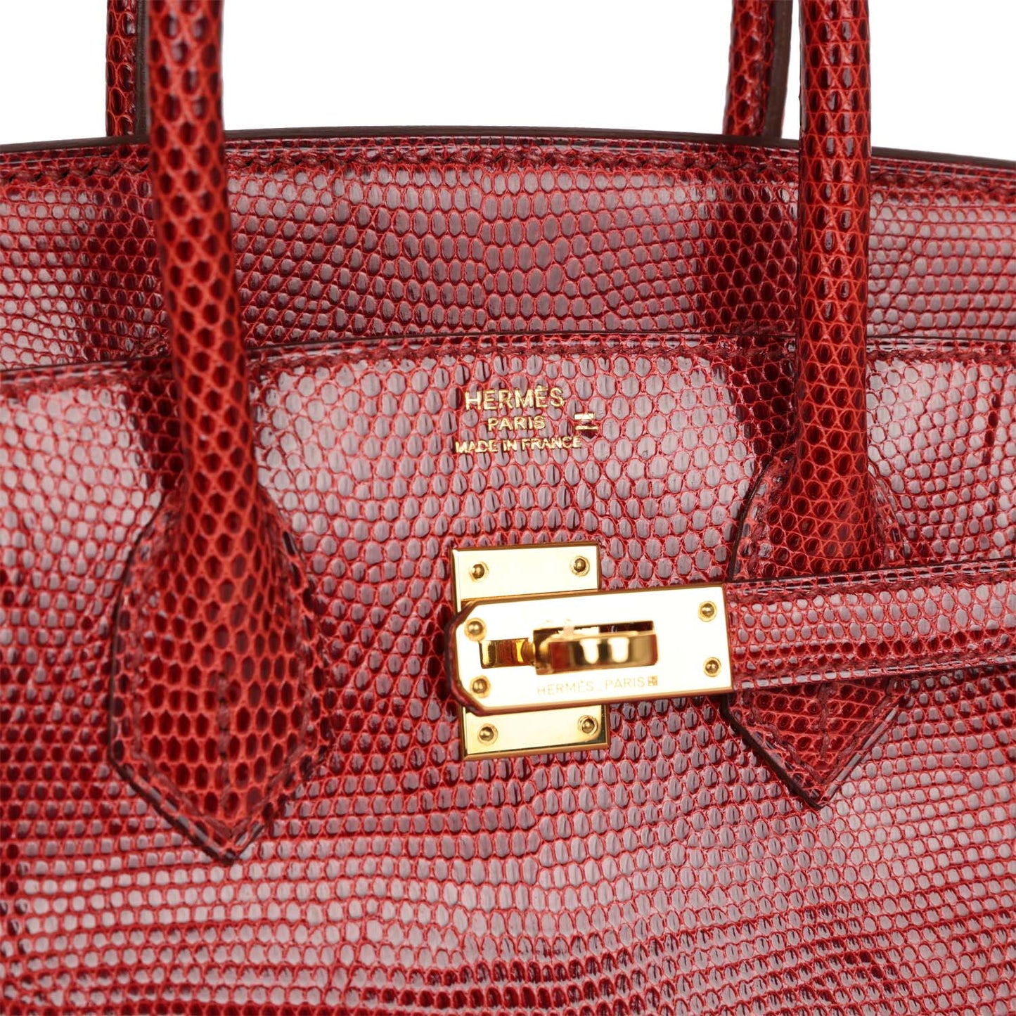 Pre-owned Hermes Birkin 25 Rouge Moyen Salvator Lizard Gold Hardware FOR MR ONLY