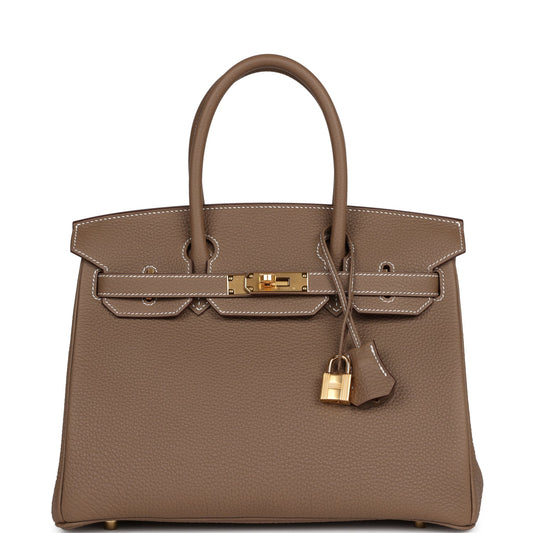 Hermes Birkin 30 Etoupe Togo Gold Hardware