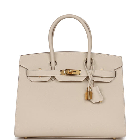 Hermes Birkin Sellier 30 Craie Epsom Gold Hardware