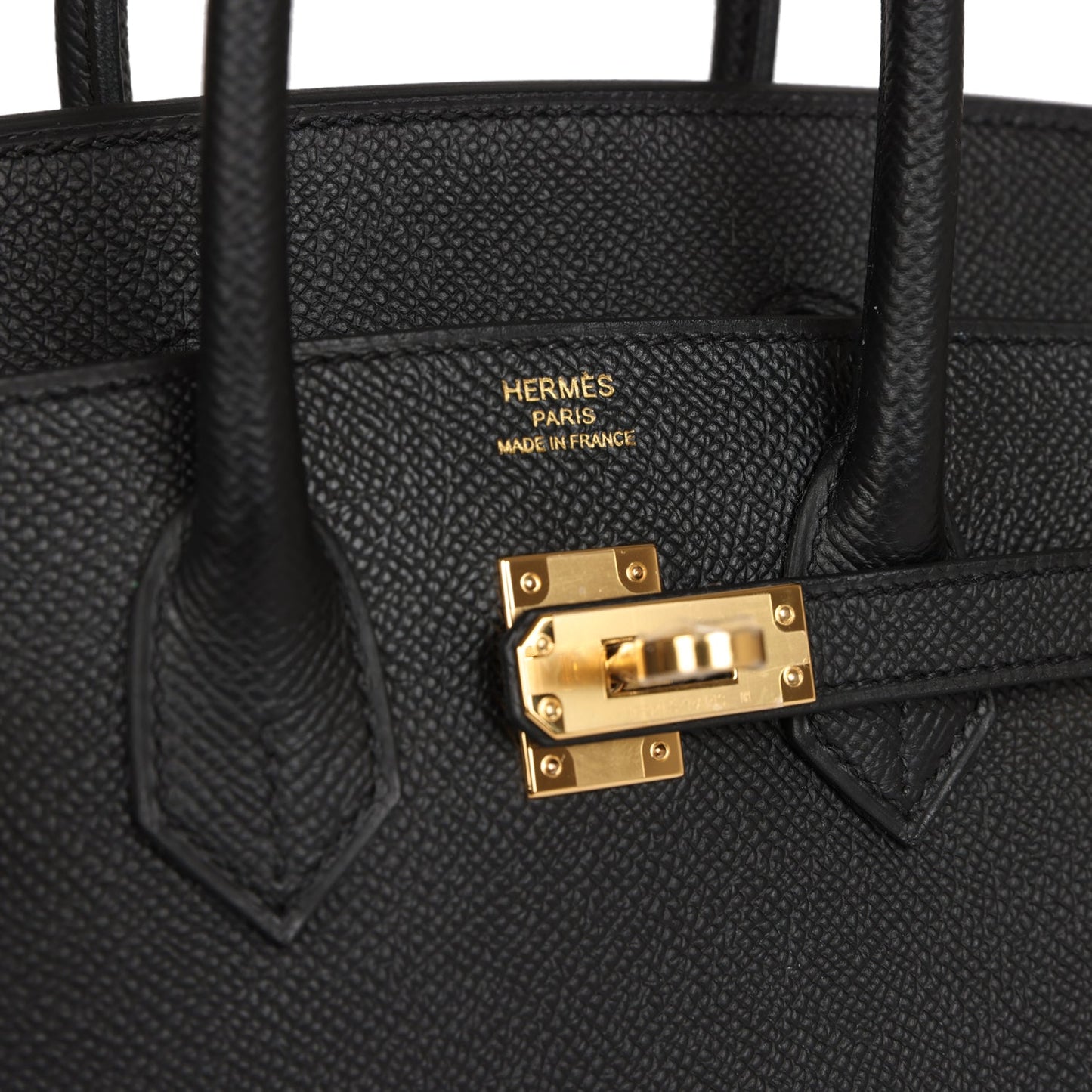 Hermes Birkin Sellier 25 Black Epsom Gold Hardware