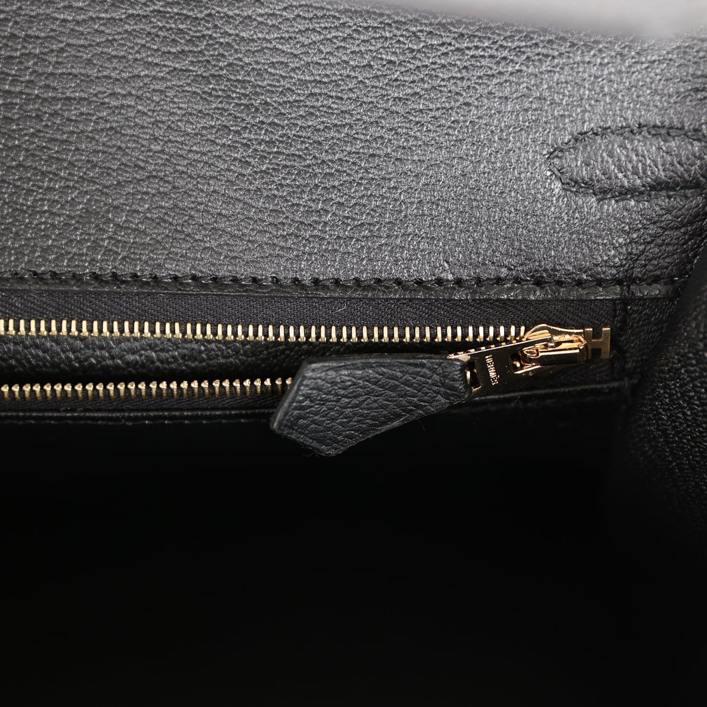 Hermes Birkin Sellier 25 Black Epsom Gold Hardware