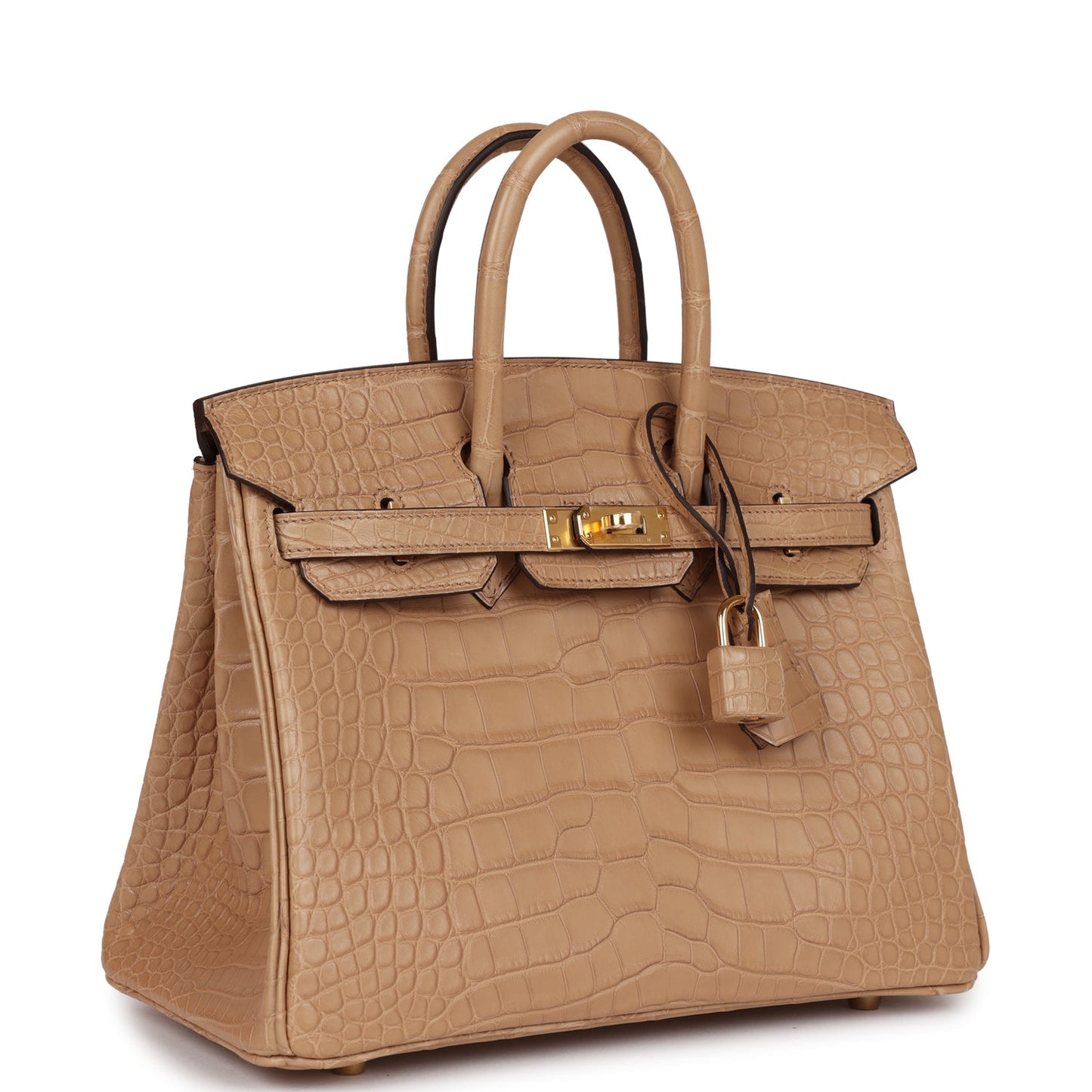 Hermes Birkin 25 Chai Matte Alligator Gold Hardware