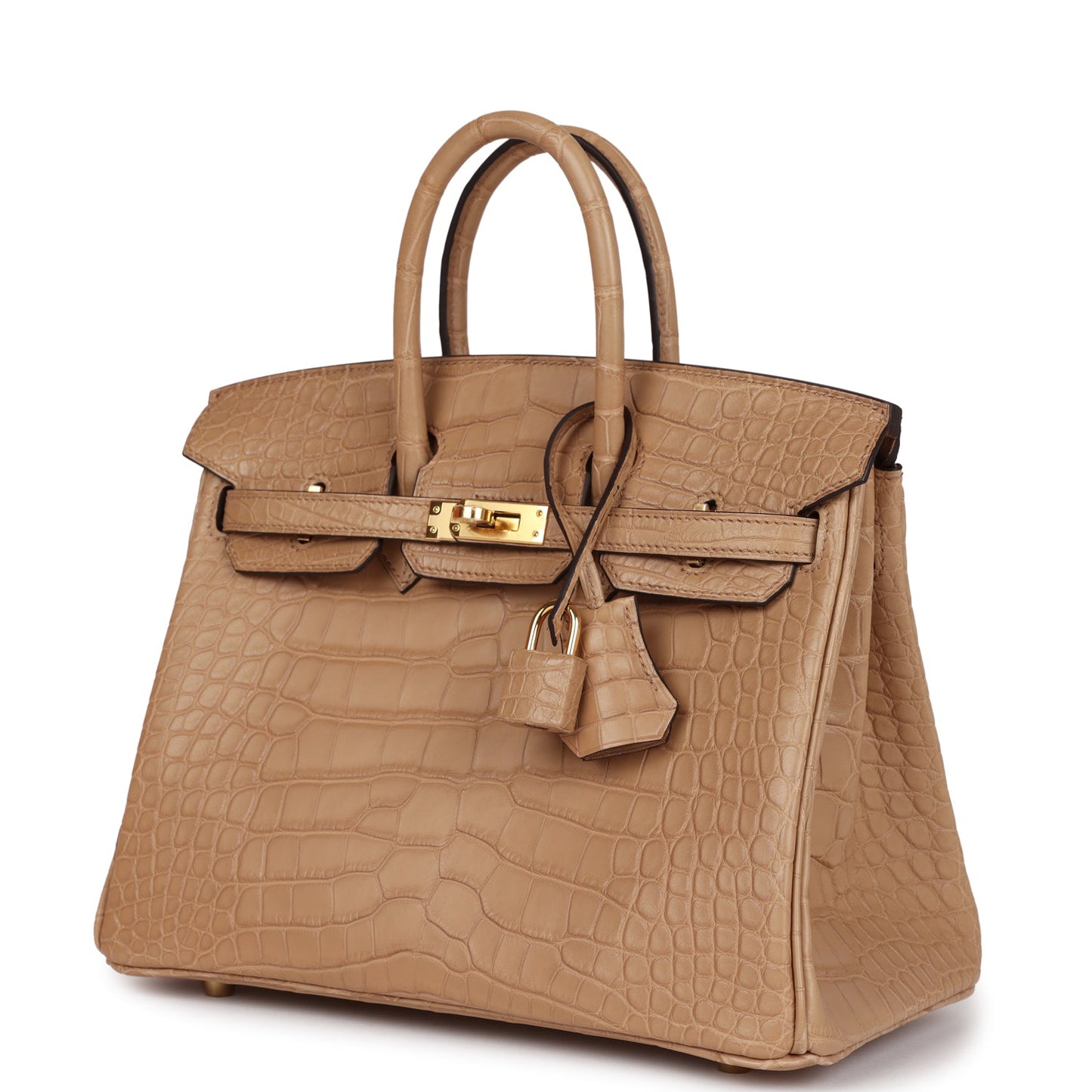 Hermes Birkin 25 Chai Matte Alligator Gold Hardware