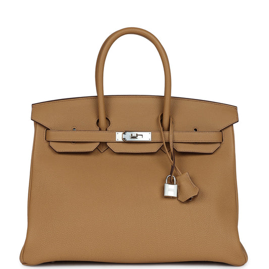 Hermes Birkin 35 Biscuit Togo Palladium Hardware