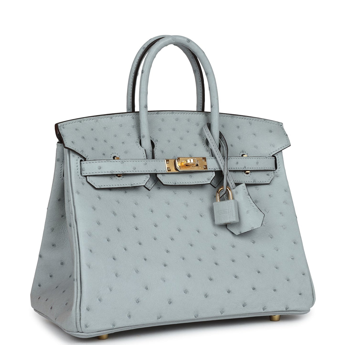 Hermes Birkin 25 Bleu Glacier Ostrich Gold Hardware