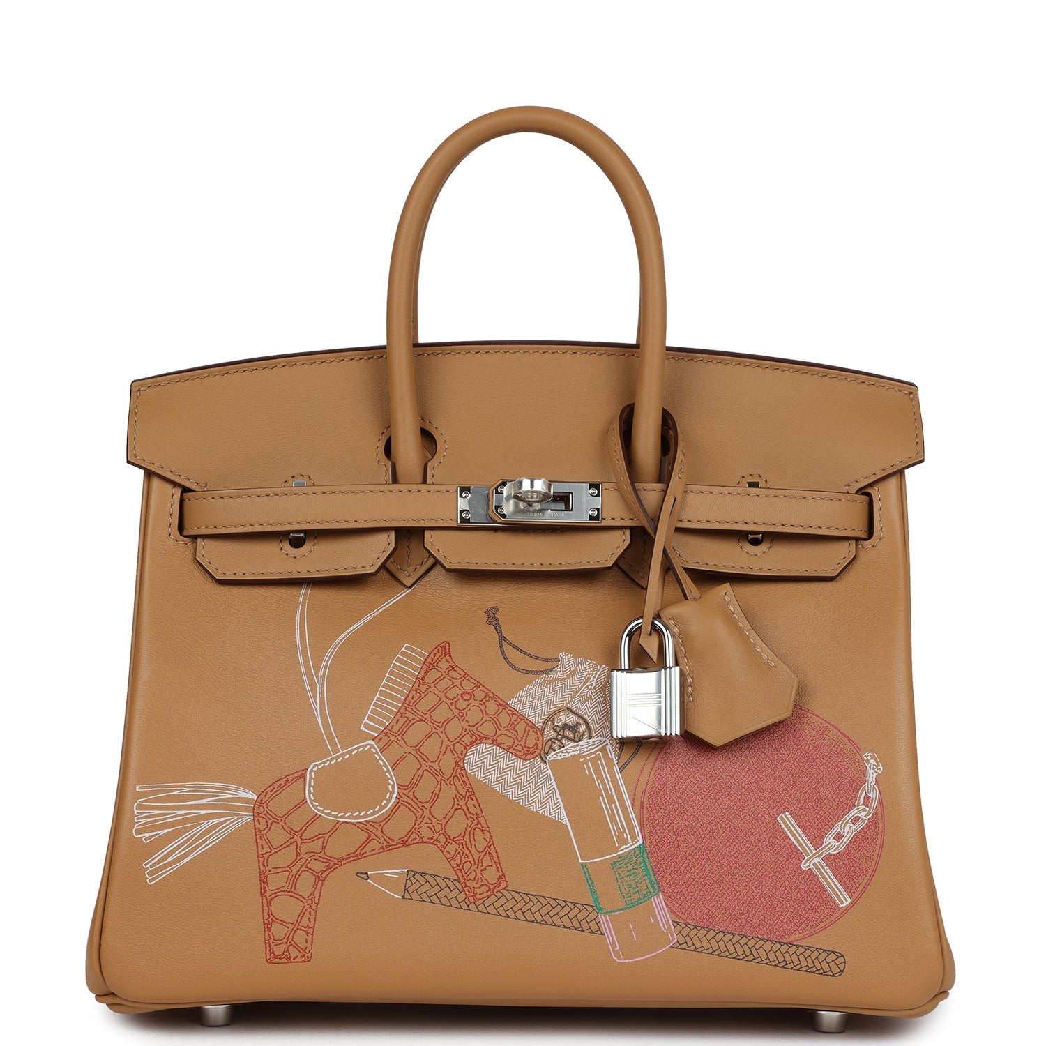 Hermes Birkin 25 In & Out Biscuit Swift Palladium Hardware - Bob Flawless Skincare 