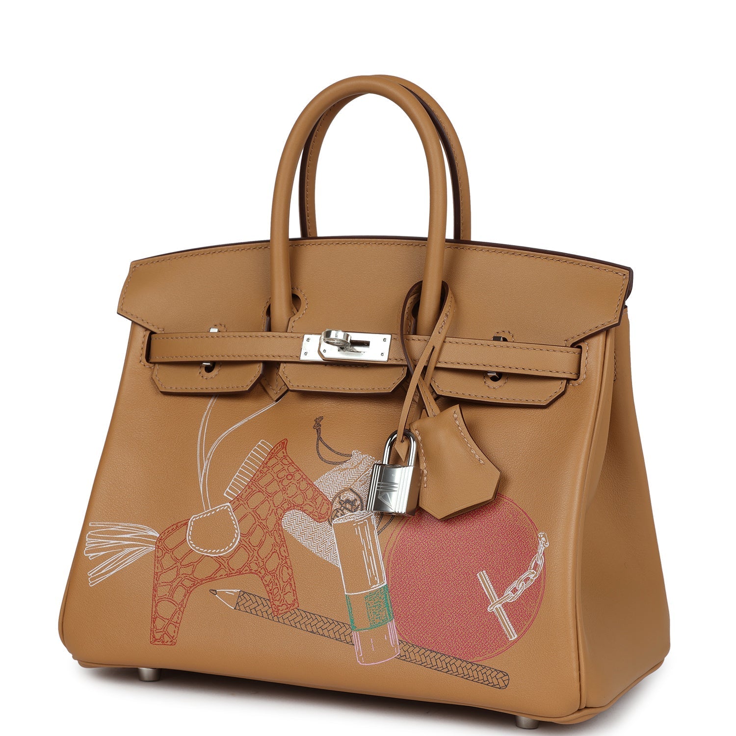 Hermes Birkin 25 In & Out Biscuit Swift Palladium Hardware - Bob Flawless Skincare 