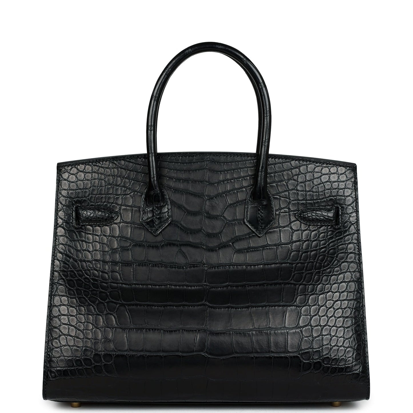 Hermes Birkin Sellier 30 Black Matte Alligator Gold Hardware