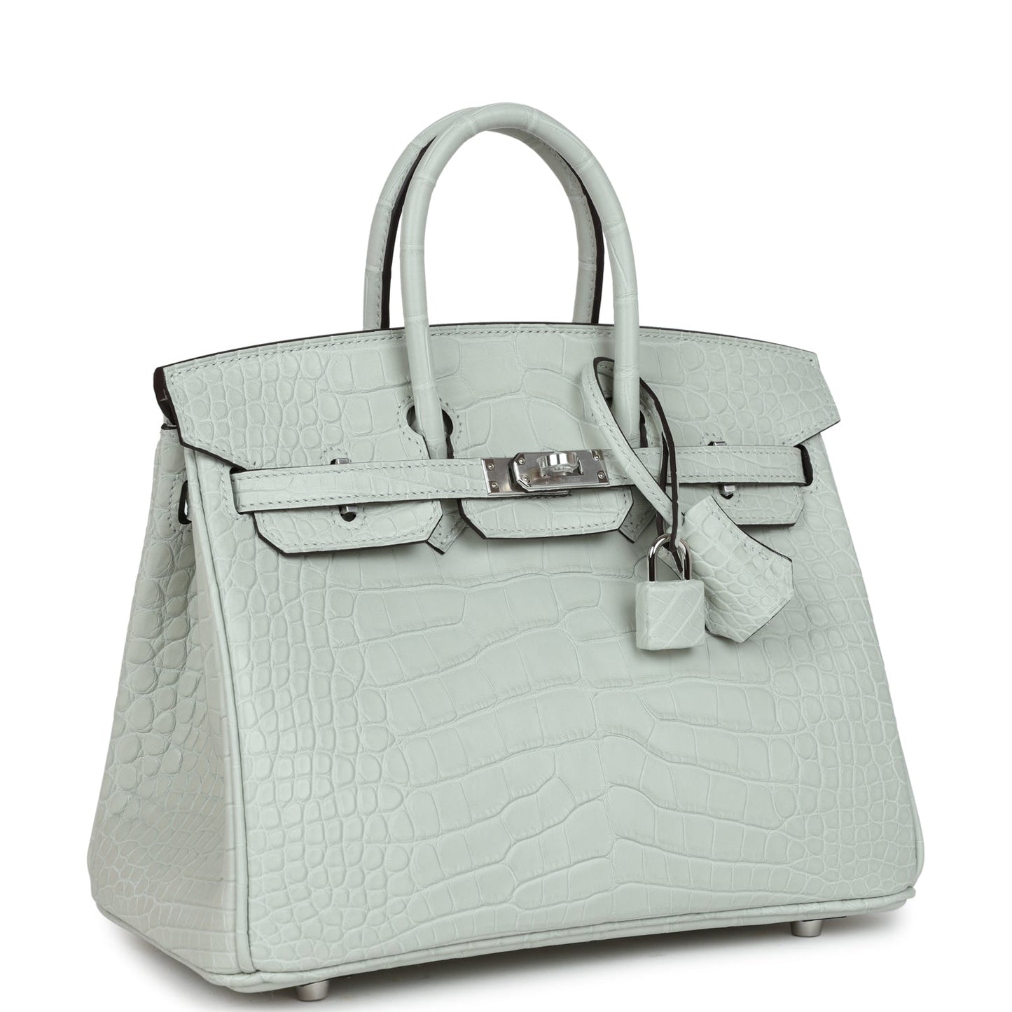 Hermes Birkin 25 Gris Neve Matte Alligator Palladium Hardware