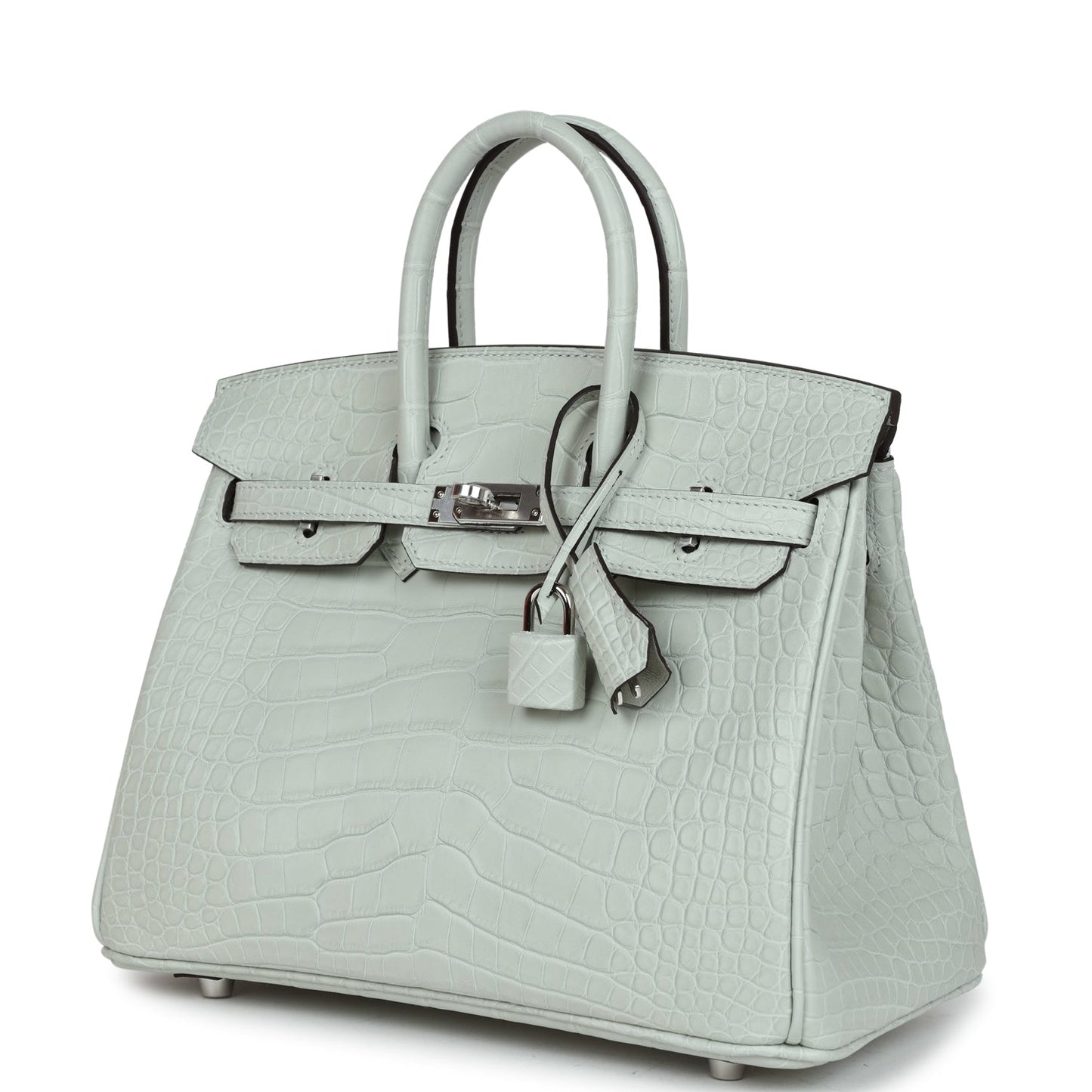 Hermes Birkin 25 Gris Neve Matte Alligator Palladium Hardware