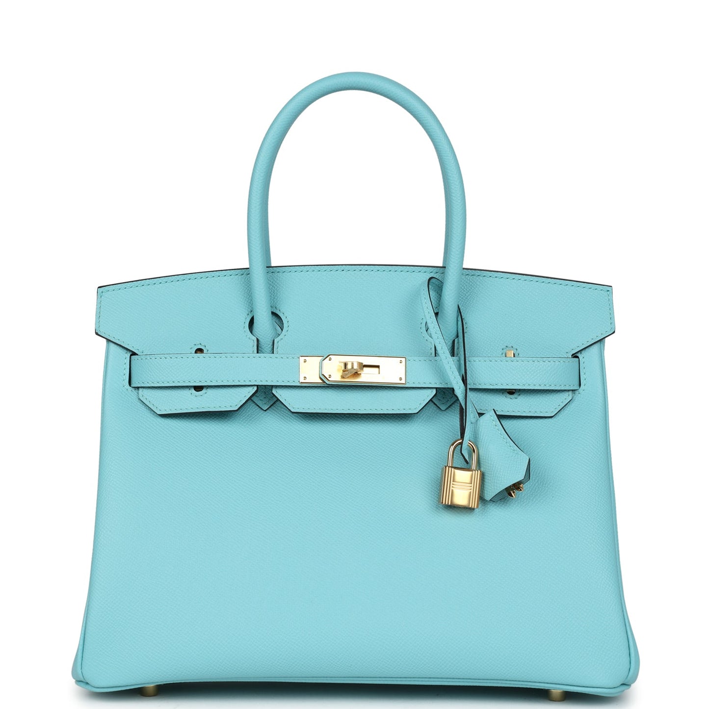 Hermes Birkin 30 Bleu Atoll Epsom Gold Hardware